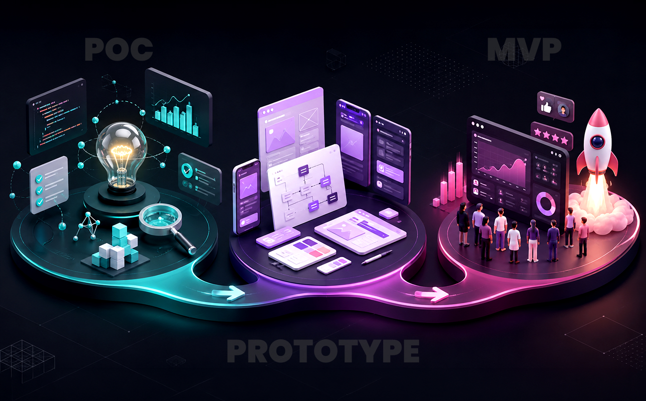 POC vs Prototype vs MVP | Which One Do You Need First
