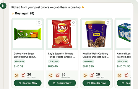 NexShop AI suggesting alternative products when an item is unavailable