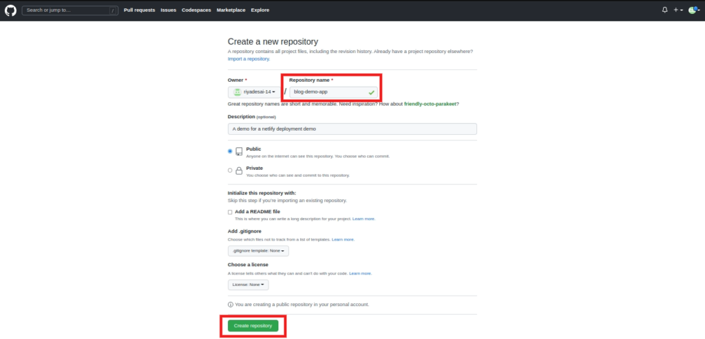 github repo