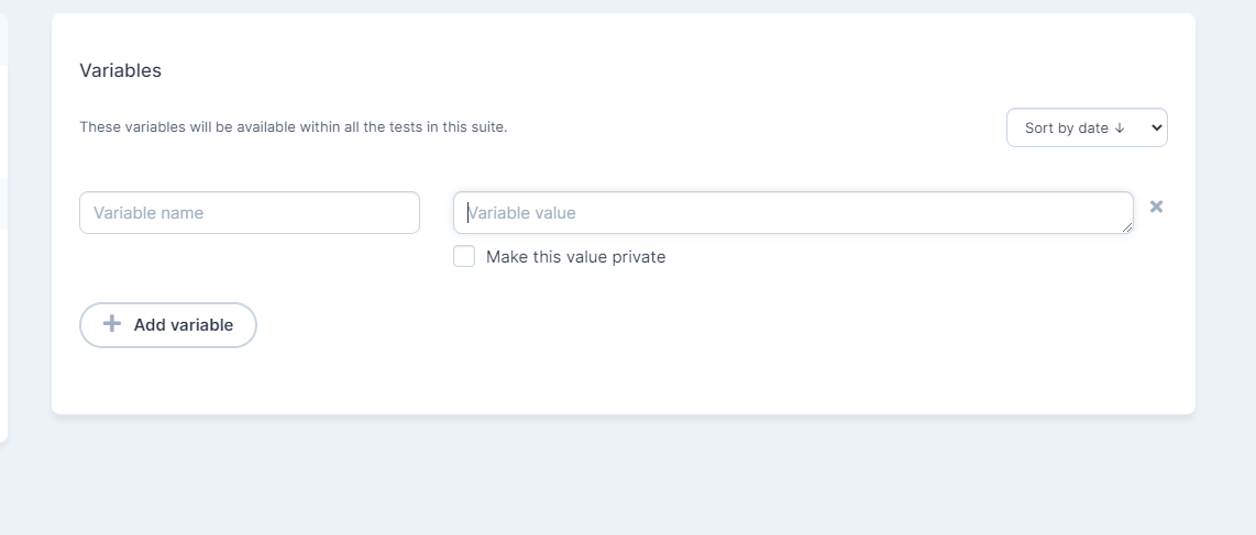 Variables Options